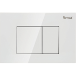 R&T Gloss White Square Button Flush Plate